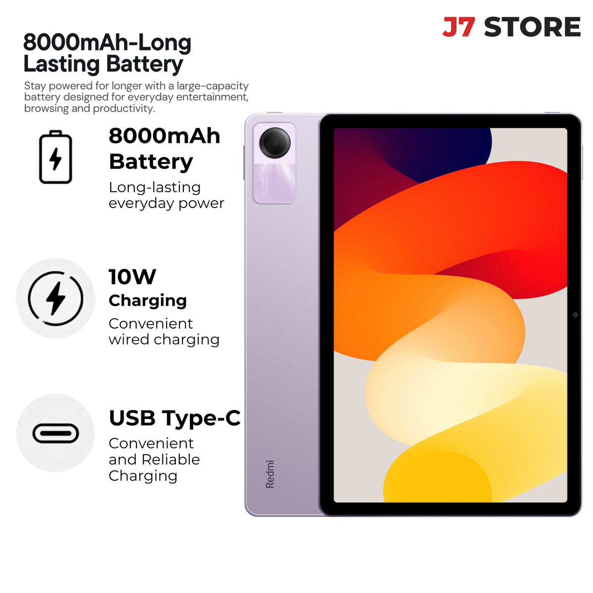 Xiaomi Redmi Pad SE Android Smartphone Lavendar Purple 128GB